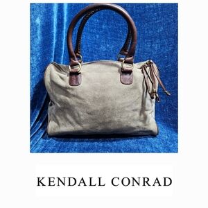 Kendall Conrad Handbag Tote Suede Leather